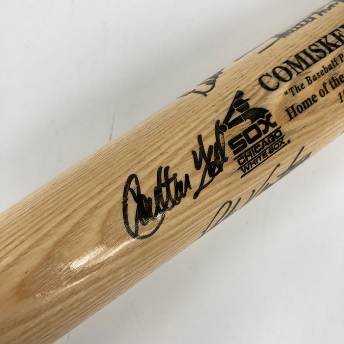 Chicago White Sox Legends Signed Bat Frank Thomas Carlton Fisk Minoso JSA