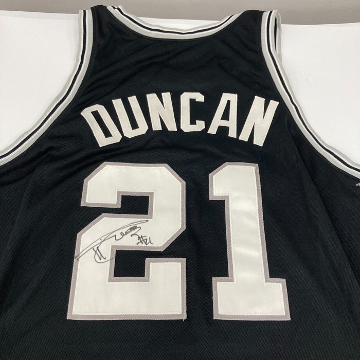 Tim Duncan Signed Game Used 2001-02 San Antonio Spurs Jersey MEARS A10 JSA COA