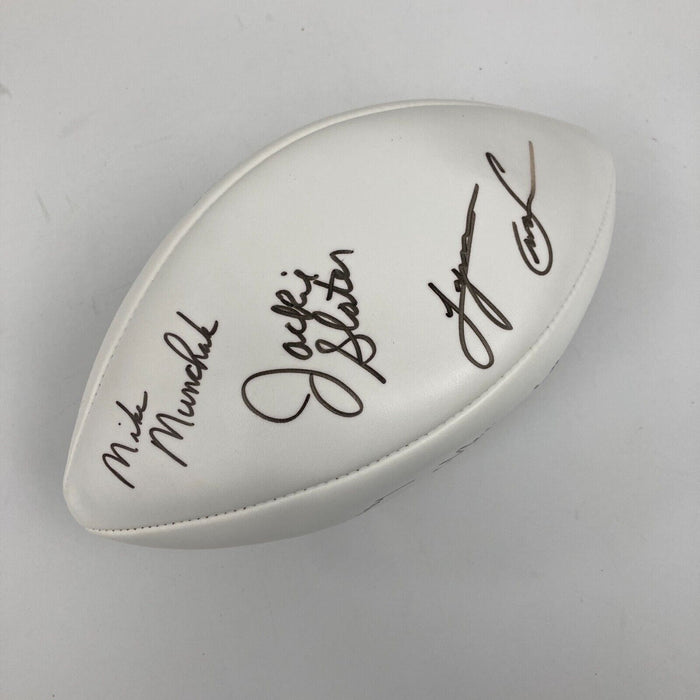 2001 NFL Hall Of Fame Induction Class Signed Football Marv Levy Lynn Swann JSA