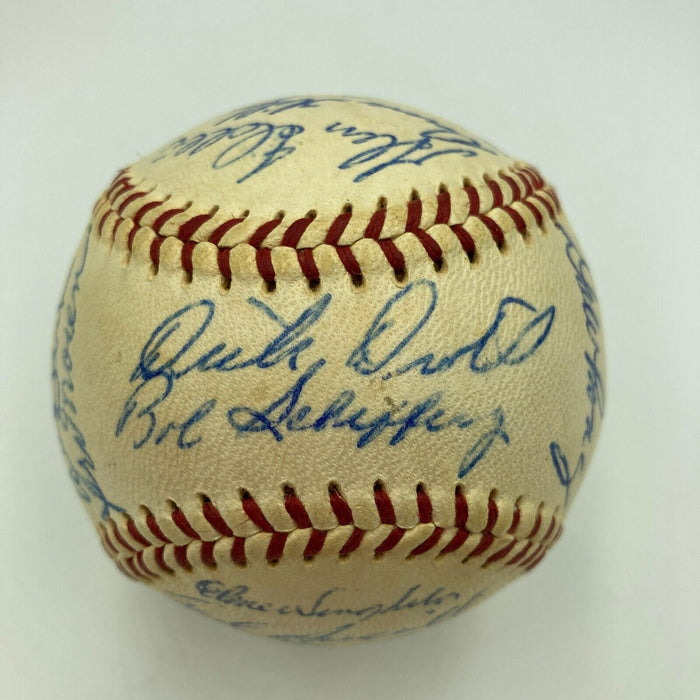 1959 Chicago Cubs Team Signed National League Baseball Ernie Banks JSA COA