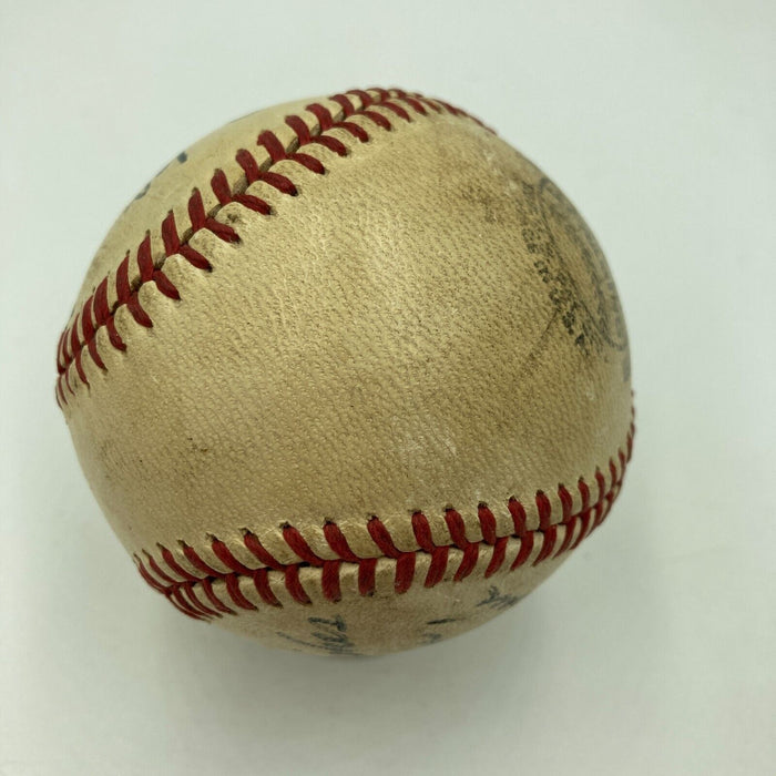 Pat Pieper Voice Of Wrigley Field Chicago Cubs Announcer Signed Baseball JSA COA