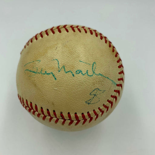 Rare 1985 George Brett & Billy Martin Signed Baseball Pine Tar Game With JSA COA