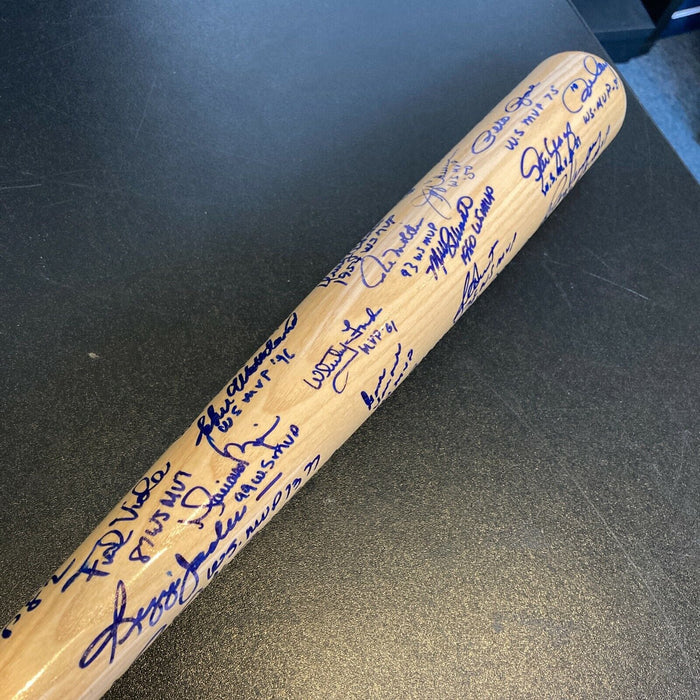 Beautiful World Series MVP's Multi Signed Bat 35+ Sigs With Derek Jeter JSA COA