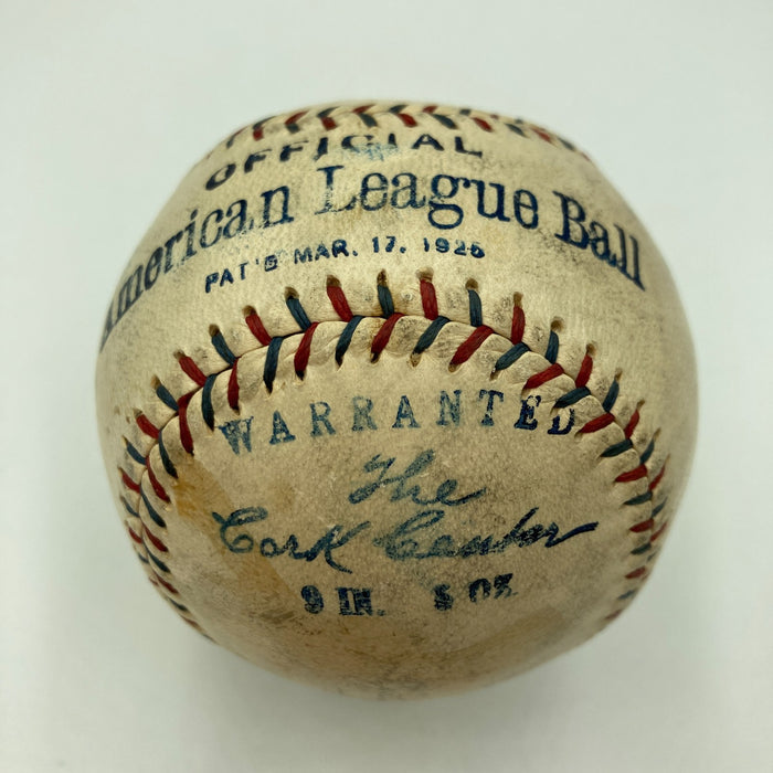 Bill McGowan Single Signed 1925 American League Baseball JSA COA RARE