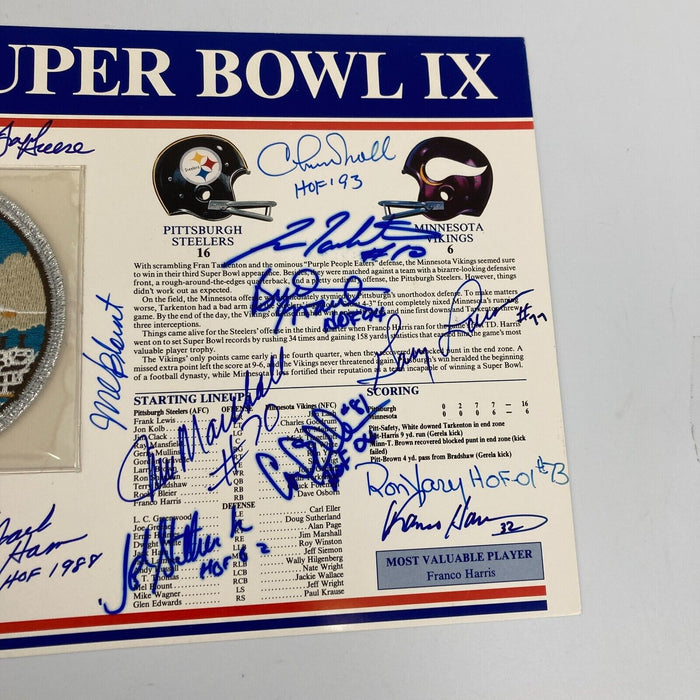 Pittsburgh Steelers Super Bowl Champs Team Signed Commemorative Patch JSA