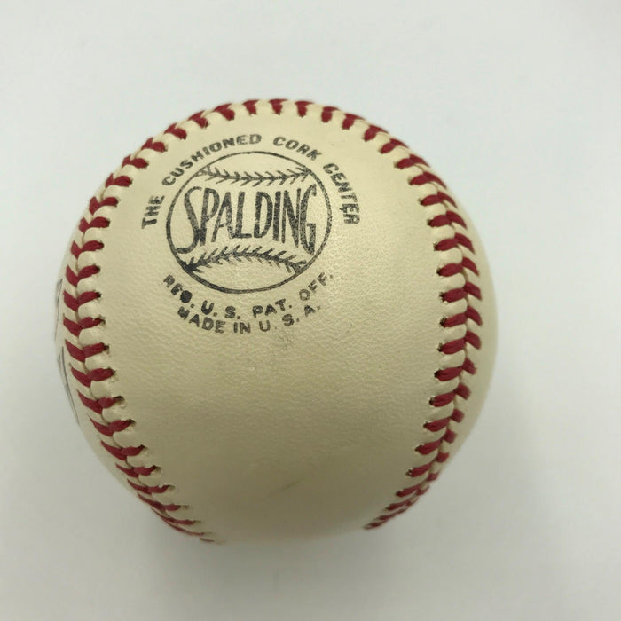 Stunning Ernie Bank 1965 Playing Days Signed National League Baseball PSA DNA