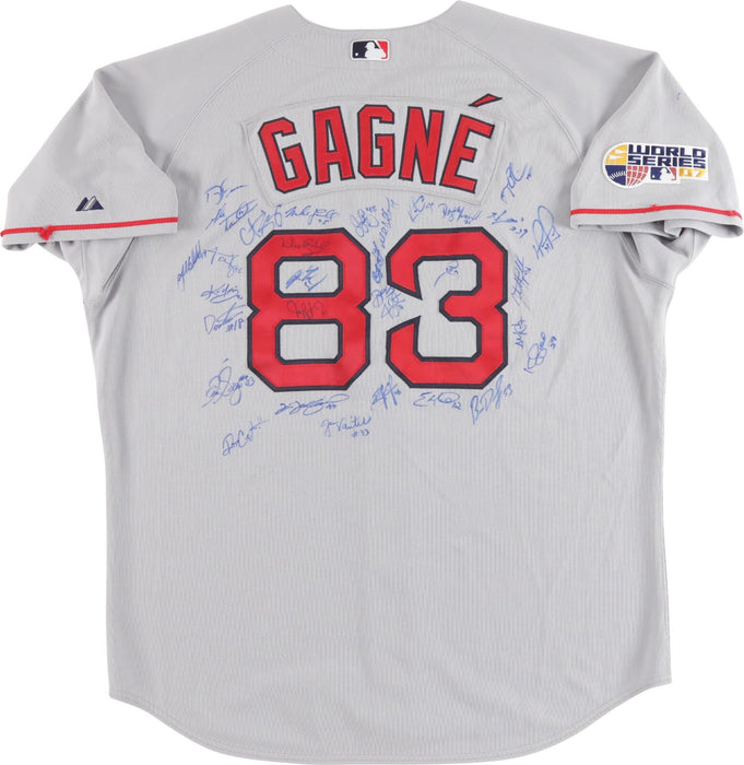 2007 Boston Red Sox Team WS Champs Signed World Series Game Used Jersey JSA COA