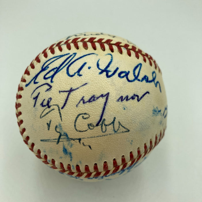 Kid Nichols Ty Cobb Jimmie Foxx Cy Young Tris Speaker HOF Signed Baseball PSA