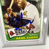 1966 Topps Hank Aaron Signed Autographed 2004 RP Baseball Card PSA DNA COA