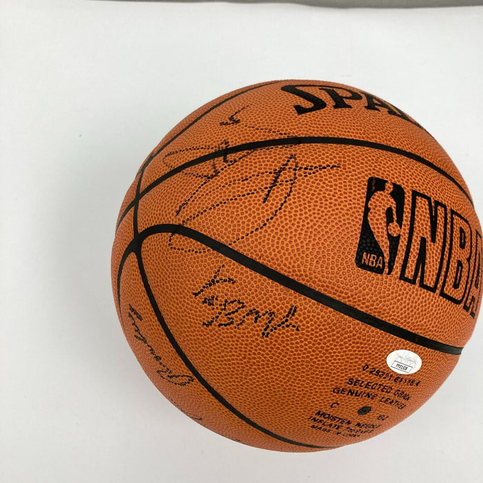 2006-07 San Antonio Spurs Champions Team Signed Basketball Tim Duncan JSA COA