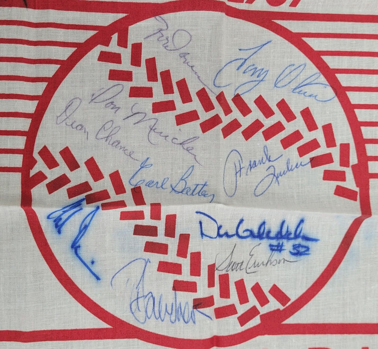 1987 Minnesota Twins W.S. Champs Team Signed Homer Hanky Kirby Puckett JSA COA