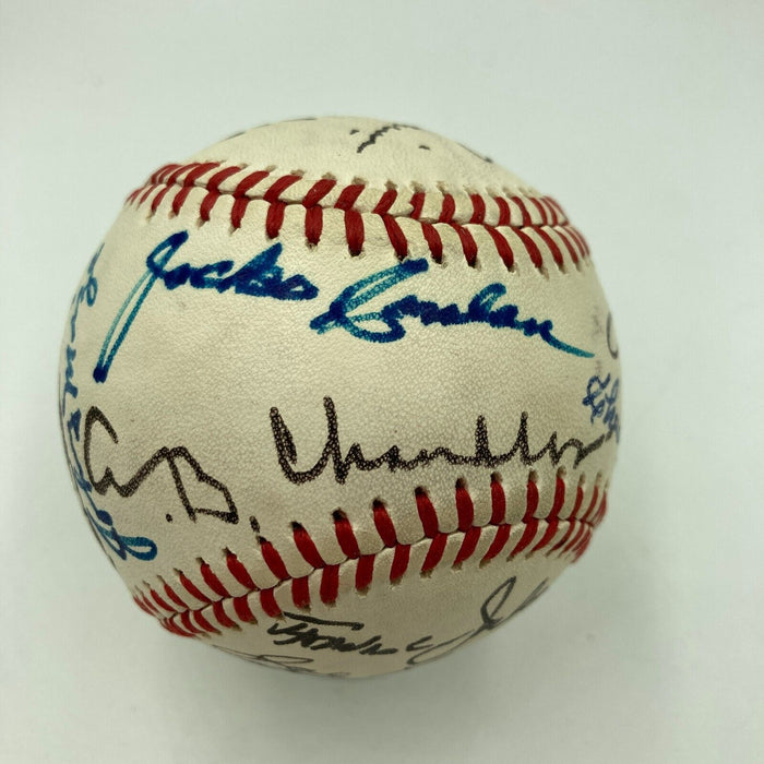 Joe Dimaggio Sandy Koufax Stan Musial Hall Of Fame Multi Signed Baseball JSA COA
