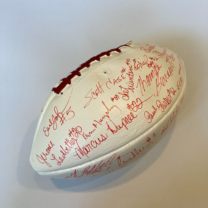 1982 Oklahoma Sooners Team Signed Football 45+ Signatures NCAA