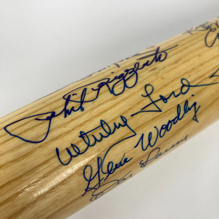 Yogi Berra Phil Rizzuto Whitey Ford New York Yankees Legends Signed Bat JSA COA