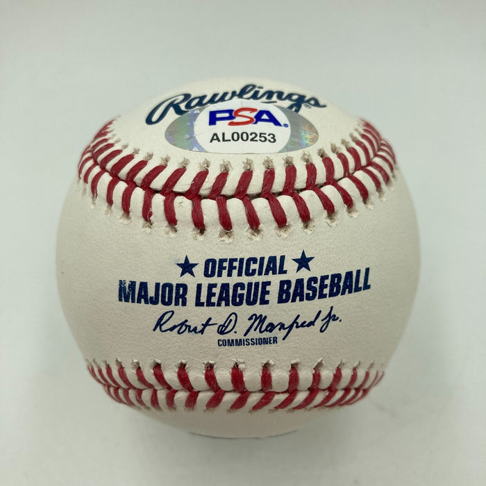 Nolan Ryan Signed Heavily Inscribed STAT Baseball PSA DNA Graded GEM MINT 10