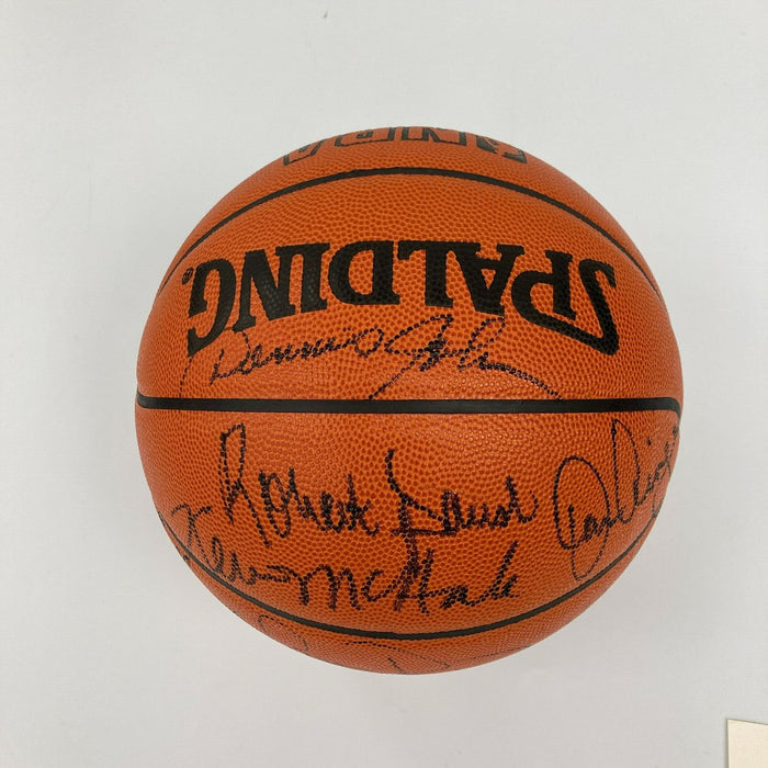 1985-86 Boston Celtics NBA Champs Team Signed Official NBA Game Basketball JSA