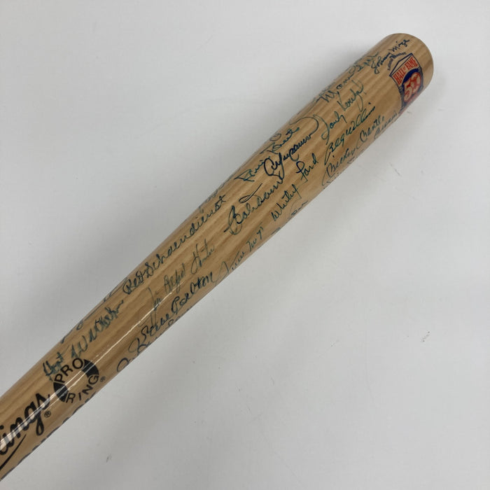 Mickey Mantle Ted Williams Willie Mays Hank Aaron HOF Multi Signed Bat JSA COA