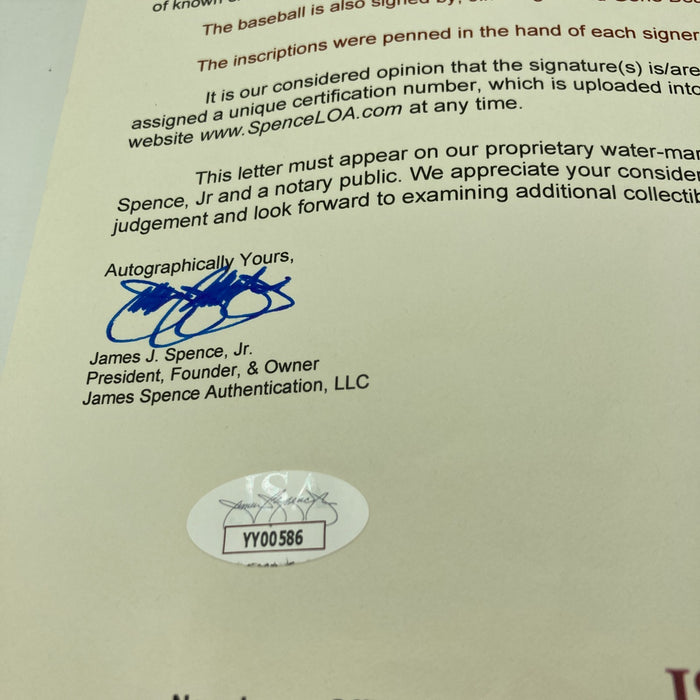 Satchel Paige Signed Baseball Displays As Single Signed JSA COA