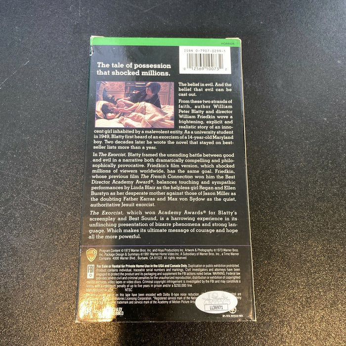 Linda Blair & William Friedkin Signed The Exorcist VHS Movie With JSA COA