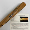 Willie Mays Hank Aaron Ernie Banks 500 Home Run Club Signed Baseball Bat JSA COA