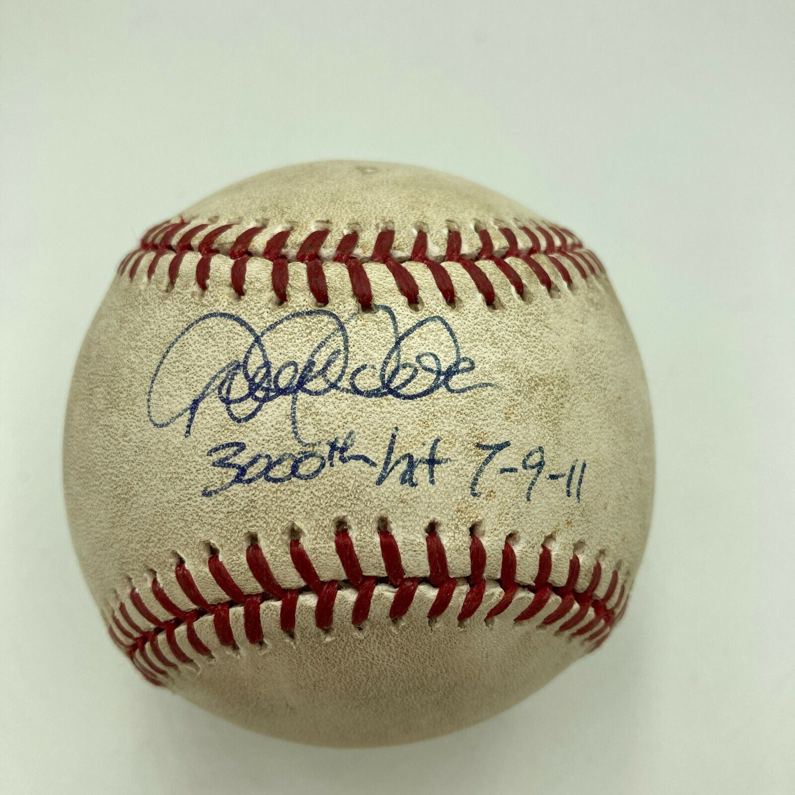 Derek Jeter Autographed Inscribed "3000th hit 7-9-11"