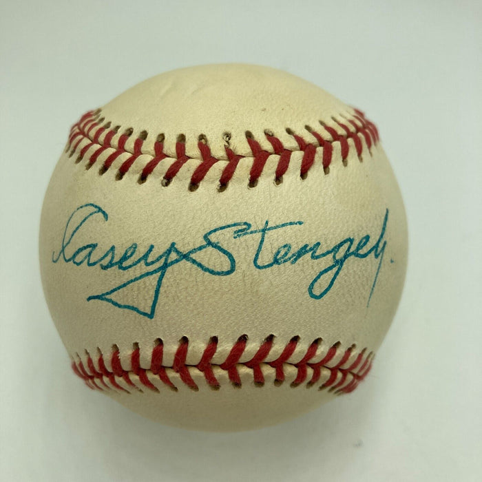 The Finest Casey Stengel Single Signed American League Baseball JSA COA