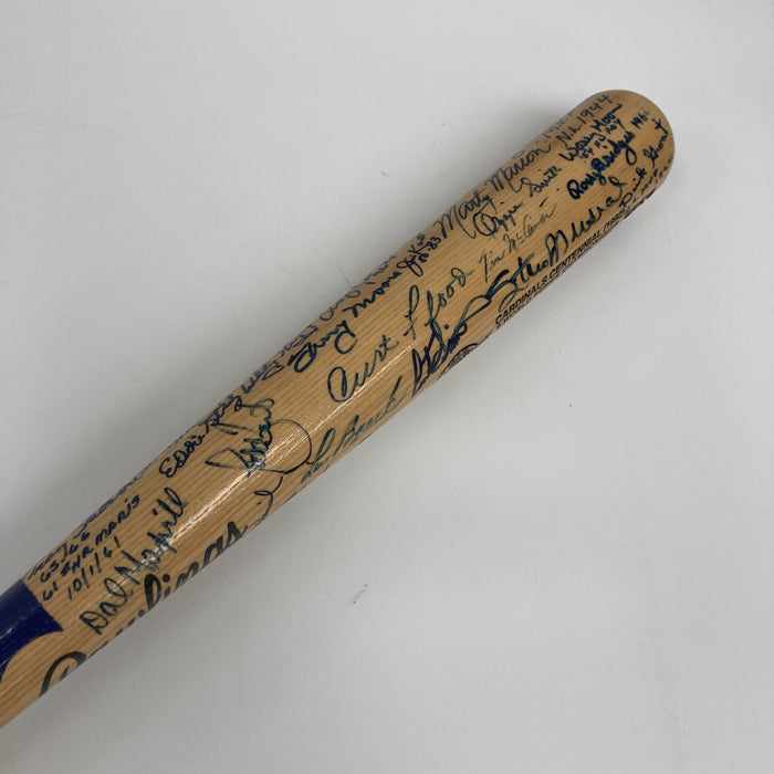 The Finest St. Louis Cardinals HOF Multi Signed Baseball Bat 70+ Sigs! JSA