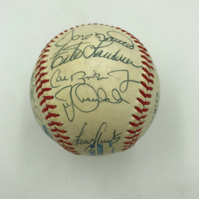 1988 Baltimore Orioles Team Signed Baseball Cal Ripken Jr Frank Robinson PSA DNA