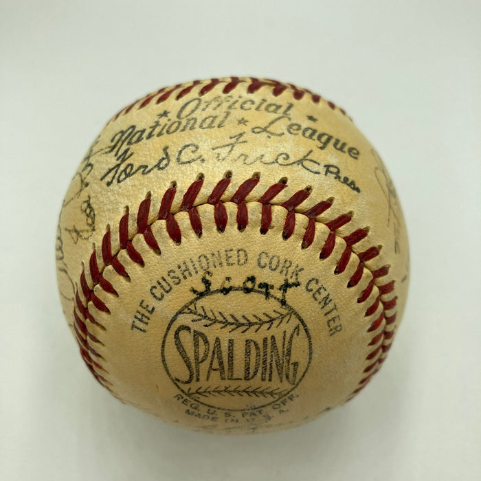 1951 Yankees World Series Champs Team Signed Baseball Mickey Mantle Rookie BAS