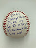 Chris Carpenter Signed Heavily Inscribed STAT Baseball JSA COA