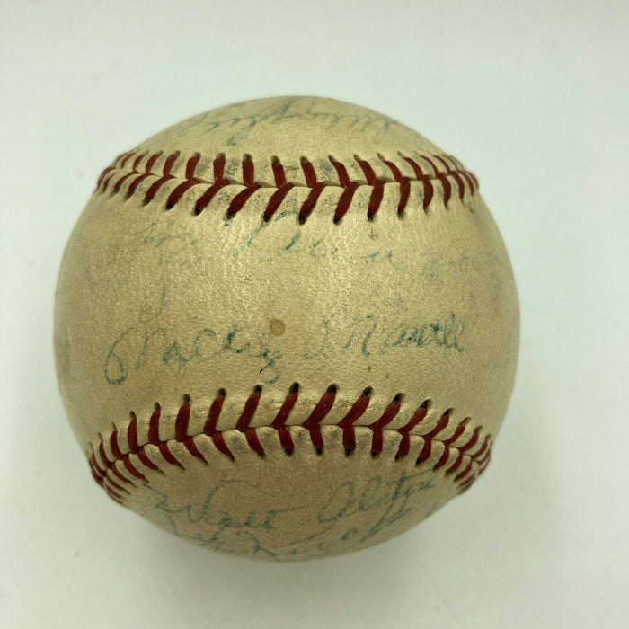 Jackie Robinson & Mickey Mantle Signed 1956 World Series Game Used Baseball PSA