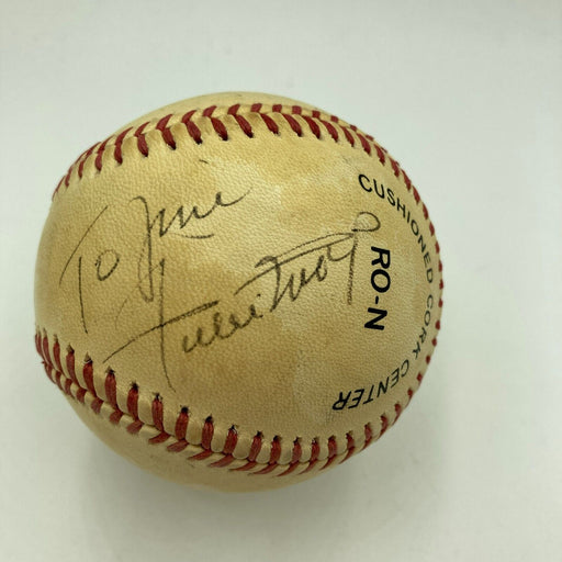 Willie Mays Bobby Thomson Branca Shot Heard 'Round World Signed Baseball PSA DNA