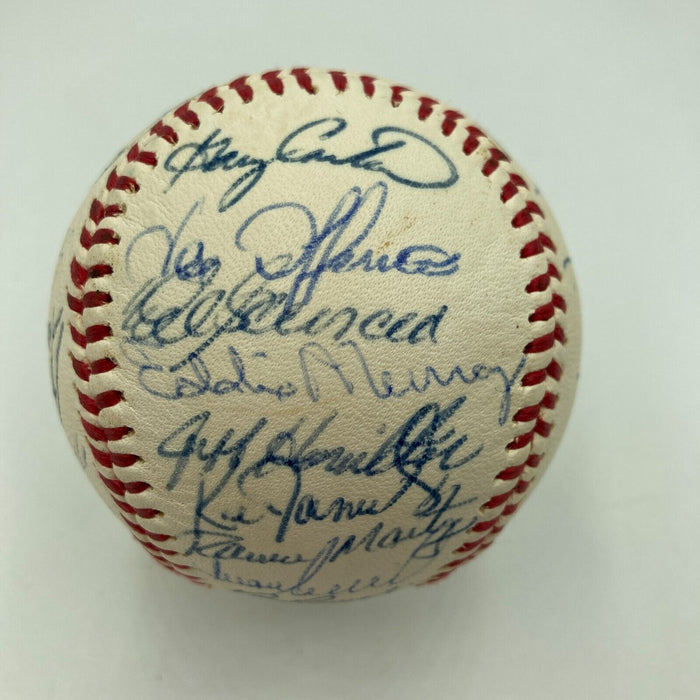 1991 Los Angeles Dodgers Team Signed Baseball Gary Carter Eddie Murray Beckett