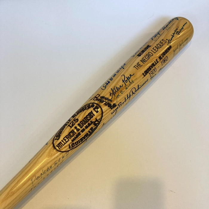 1920-1960 Negro League Legends Multi Signed Baseball Bat Josh Gibson Jr. JSA COA