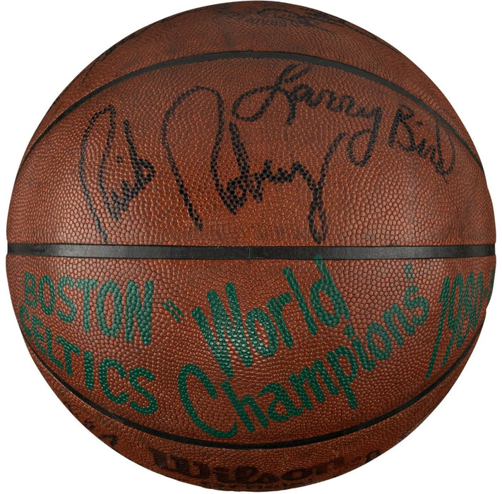 1981 Finals Game Winning Game Used Signed Basketball Boston Celtics NBA Champs