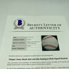 1996 Derek Jeter Alex Rodriguez & Chipper Jones Rookie Signed Baseball JSA COA