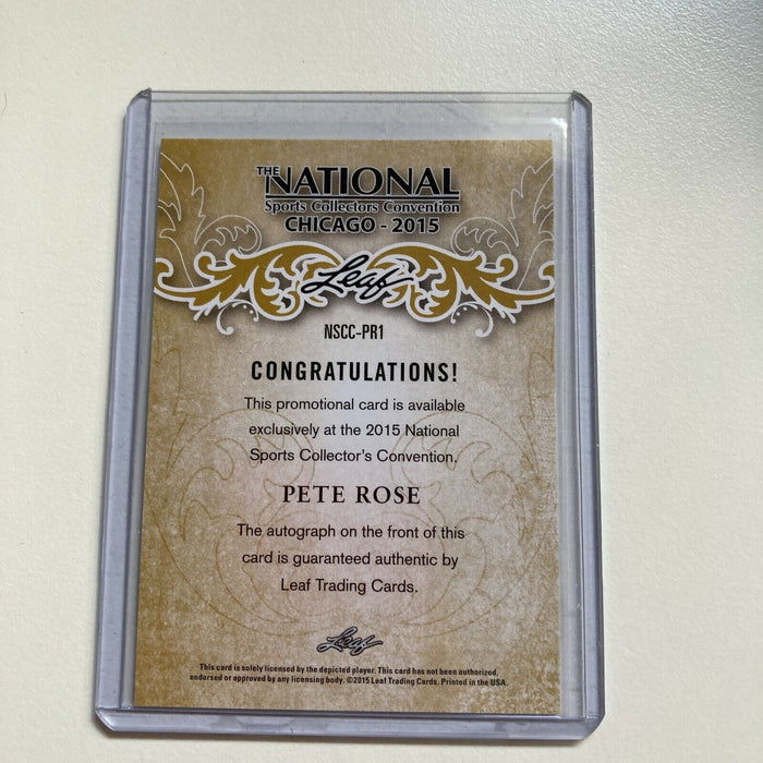 2015 Leaf National Convention Pete Rose Auto #12/20 Signed Baseball Card