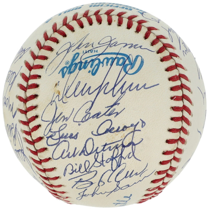 1961 New York Yankees World Series Champs Team Signed Baseball Mickey Mantle JSA