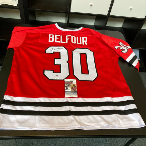 Ed Belfour Signed Chicago Blackhawks Jersey With JSA COA