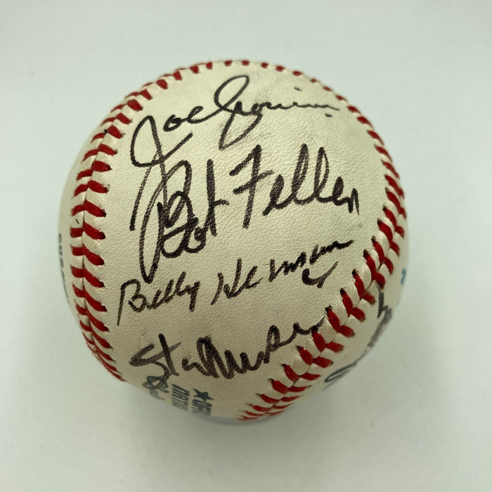 Joe Dimaggio Sandy Koufax Stan Musial Hall Of Fame Multi Signed Baseball JSA COA