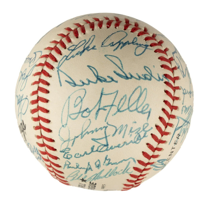 Beautiful Mickey Mantle Ted Williams Hall Of Fame Multi Signed Baseball JSA COA