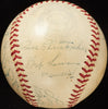 1948 Cleveland Indians W.S. Champs Team Signed Baseball Satchel Paige PSA DNA