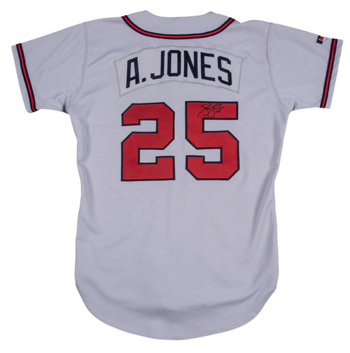 Andruw Jones Signed 1996 Atlanta Braves Rookie Era Game Issued Jersey Beckett