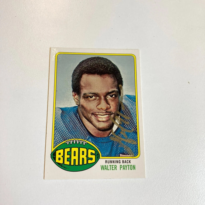 Topps Walter Payton Signed RC Rookie Football Card PSA DNA COA