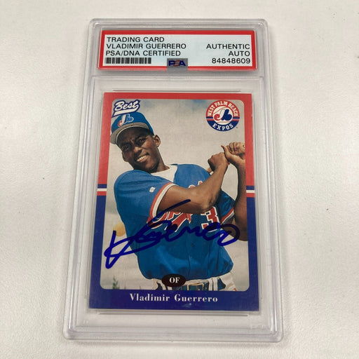 1996 Best Vladimir Guerrero Signed Autographed RC Rookie Card PSA DNA