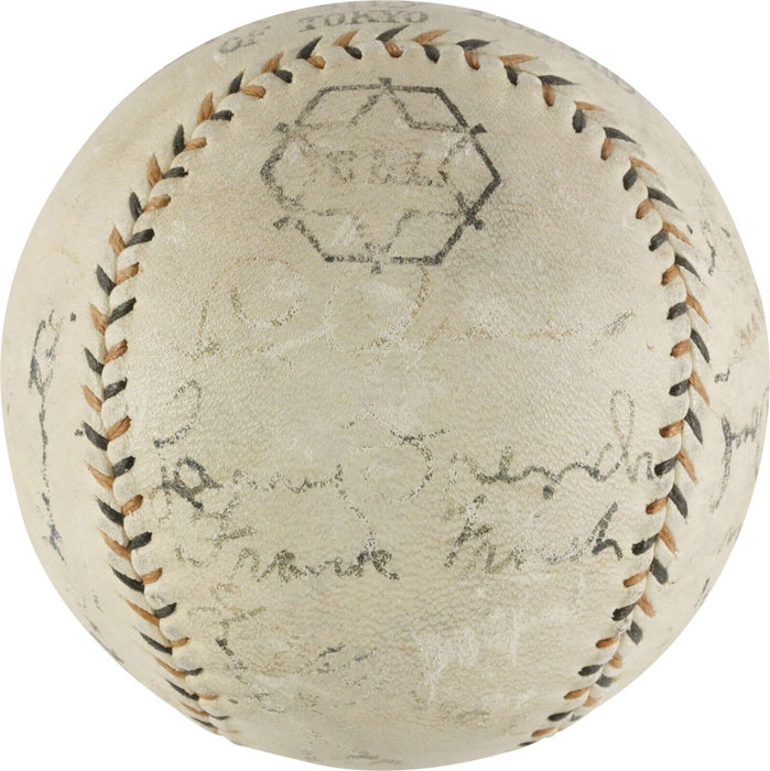 1931 Tour Of Japan Team Signed Baseball With Lou Gehrig PSA DNA COA