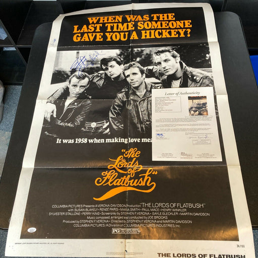 Sylvester Stallone Signed The Lords Of Flatbush 27x41 Original Movie Poster JSA