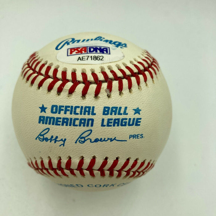 Beautiful Mickey Mantle Signed American League Baseball PSA DNA Graded MINT 9