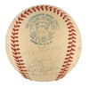 1961 New York Yankees W.S. Champs Team Signed Baseball Mickey Mantle Maris BAS