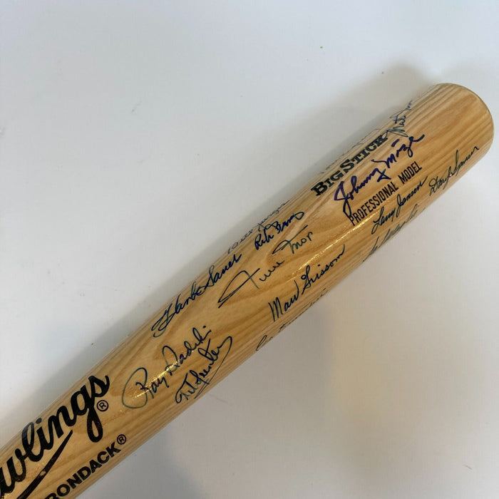 Willie Mays New York Giants HOF Legends Signed Baseball Bat 34 Sigs JSA COA